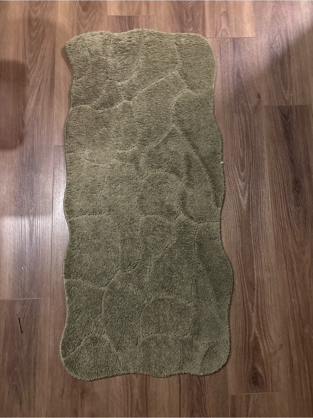 Olive Green Plush Contour Bath Rug - Soft Home Accent
